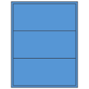8" x 3.5" Fluorescent Blue Rectangular Sheet Labels (3-UP)