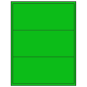 8" x 3.5" Fluorescent Green Rectangular Sheet Labels (3-UP)