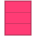 8" x 3.5" Fluorescent Pink Rectangular Sheet Labels (3-UP)