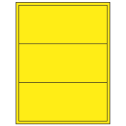 8" x 3.5" Fluorescent Yellow Rectangular Sheet Labels (3-UP)