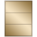 8" x 3.5" Gold Foil Rectangular Sheet Labels (3-UP)