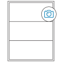 8" x 3.5" Photo Gloss Rectangular Sheet Labels (3-UP)