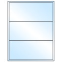 8" x 3.5" White Premium High Gloss Rectangular Sheet Labels (3-UP)
