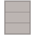 8" x 3.5" Gray Rectangular Sheet Labels (3-UP)