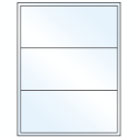 8" x 3.5" White Mid Gloss Rectangular Sheet Labels (3-UP)