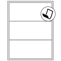 8" x 3.5" Blockout Rectangular Sheet Labels (3-UP)