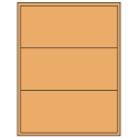 8" x 3.5" Pastel Orange Rectangular Sheet Labels (3-UP)