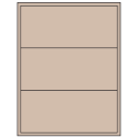 8" x 3.5" Pastel Tan Rectangular Sheet Labels (3-UP)