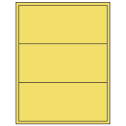 8" x 3.5" Pastel Yellow Rectangular Sheet Labels (3-UP)