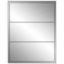 8" x 3.5" Silver Foil Rectangular Sheet Labels (3-UP)