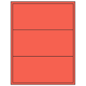 8" x 3.5" Red Rectangular Sheet Labels (3-UP)