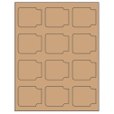 2.38" x 2" Brown Kraft Sheet Labels