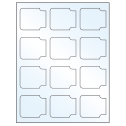 2.38" x 2" Crystal Clear Sheet Labels