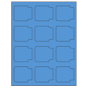 2.38" x 2" Fluorescent Blue Sheet Labels