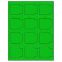 2.38" x 2" Fluorescent Green Sheet Labels