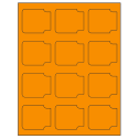 2.38" x 2" Fluorescent Orange Sheet Labels