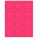 2.38" x 2" Fluorescent Pink Sheet Labels