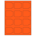 2.38" x 2" Fluorescent Red Sheet Labels