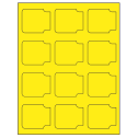 2.38" x 2" Fluorescent Yellow Sheet Labels