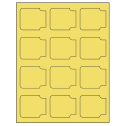 2.38" x 2" Pastel Yellow Sheet Labels