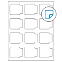2.38" x 2" White Sheet Labels - Removable Adhesive