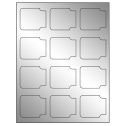 2.38" x 2" Silver Foil Sheet Labels