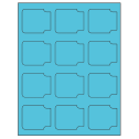 2.38" x 2" Turquoise Sheet Labels