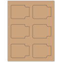 3.372" x 2.5" Brown Kraft Sheet Labels