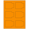 3.372" x 2.5" Fluorescent Orange Sheet Labels