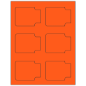3.372" x 2.5" Fluorescent Red Sheet Labels
