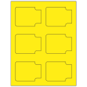 3.372" x 2.5" Fluorescent Yellow Sheet Labels