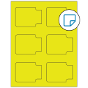 3.372" x 2.5" Fluorescent Yellow Sheet Labels - Removable Adhesive