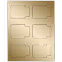3.372" x 2.5" Gold Foil Sheet Labels