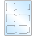 3.372" x 2.5" White Premium High Gloss Sheet Labels