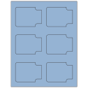 3.372" x 2.5" Pastel Blue Sheet Labels