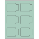 3.372" x 2.5" Pastel Green Sheet Labels
