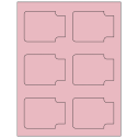 3.372" x 2.5" Pastel Pink Sheet Labels