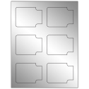 3.372" x 2.5" Silver Foil Sheet Labels