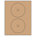 4.57" Brown Kraft Circular Sheet Labels