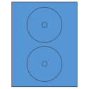 4.57" Fluorescent Blue Circular Sheet Labels