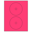 4.57" Fluorescent Pink Circular Sheet Labels