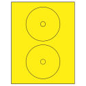 4.57" Fluorescent Yellow Circular Sheet Labels