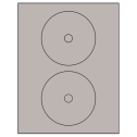 4.57" Gray Circular Sheet Labels
