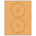 4.57" Pastel Orange Circular Sheet Labels