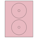 4.57" Pastel Pink Circular Sheet Labels