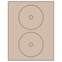4.57" Pastel Tan Circular Sheet Labels