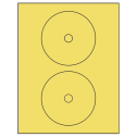 4.57" Pastel Yellow Circular Sheet Labels
