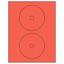 4.57" Red Circular Sheet Labels