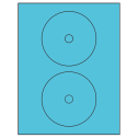 4.57" Turquoise Circular Sheet Labels