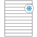 8.5" x 1" White Rectangular Sheet Labels - Freezer Grade Adhesive